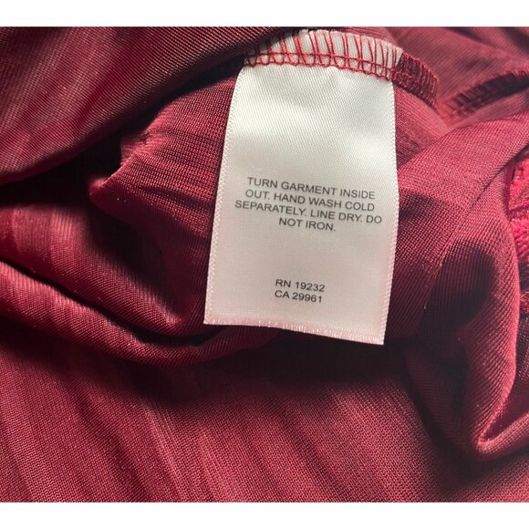 Alfred Dunner Womens Plus Runway Ready 3/4 Sleeve Crinkle Velvet Red Top Size 3X - Picture 6 of 13